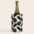 Black Botanical Floral Silhouette  Wine Chiller Gallery Image 2