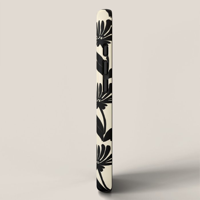Black Botanical Floral Silhouette  iPhone Case Gallery Image 2