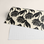 Black Botanical Floral Silhouette  Wrapping Paper Gallery Image 2