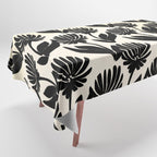 Black Botanical Floral Silhouette  Tablecloth Gallery Image 1