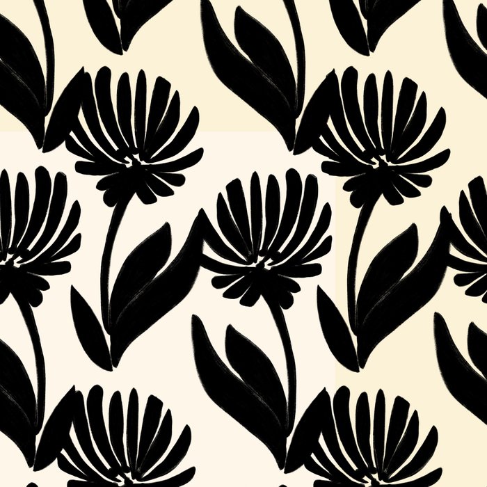 Black Botanical Floral Silhouette  Coffee Mug Gallery Image 2