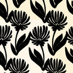 Black Botanical Floral Silhouette  Coffee Mug Gallery Image 2