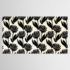 Black Botanical Floral Silhouette  Tablecloth Gallery Image 2