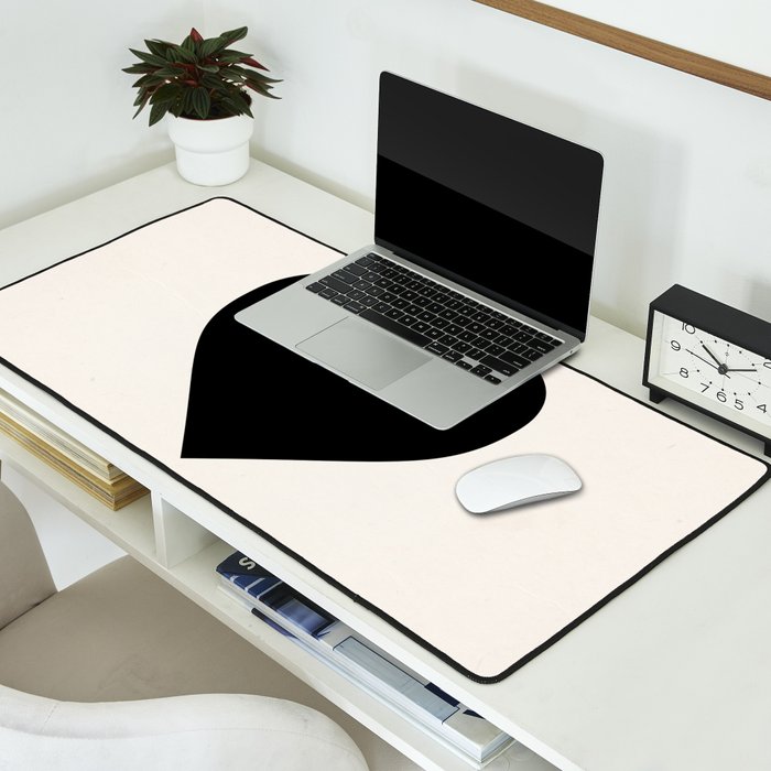 Black Heart Desk Mat Gallery Image 2