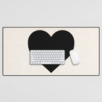 Black Heart Desk Mat Gallery Image 1