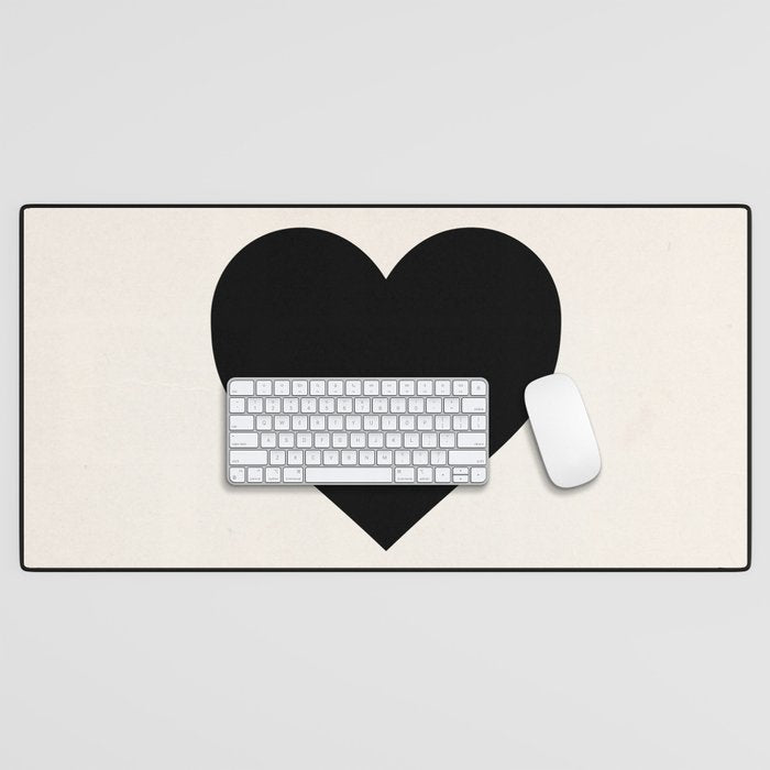 Black Heart Desk Mat Gallery Image 1
