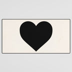 Black Heart Desk Mat Gallery Image 3