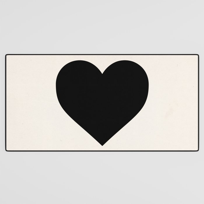 Black Heart Desk Mat Gallery Image 3