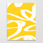 Yellow And White Brush Strokes, Abstract Art, Exhibition Poster, Mid Century Modern Notebook Gallery Image 4