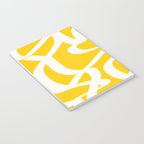Yellow And White Brush Strokes, Abstract Art, Exhibition Poster, Mid Century Modern Notebook Gallery Image 3