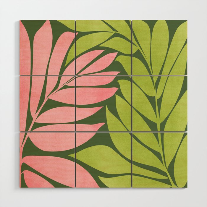 Spring Flora / Pink and Green Palette Wood Wall Art Gallery Image 1