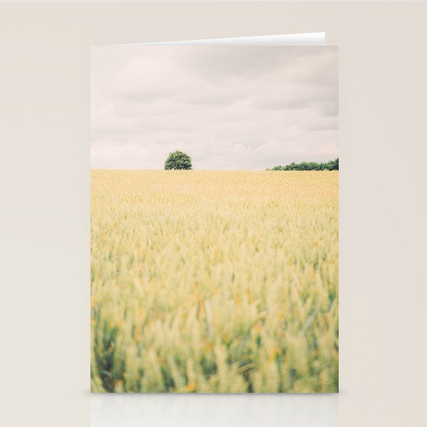 Rural Countryside Field Landscape With Tree Stationery Card Gallery Image 2