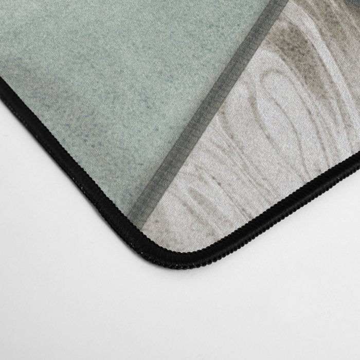 Teal And Grey Triangles Stained Glass Style Desk Mat Gallery Image 4