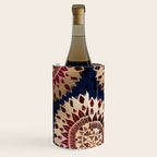 Bohemian Gold Navy Burgundy Hand Drawn Mandala Wine Chiller Gallery Image 3