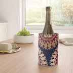 Bohemian Gold Navy Burgundy Hand Drawn Mandala Wine Chiller Gallery Image 4