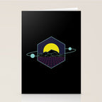 Outrun to the Sun / Spacewave / 80s Retro Stationery Card Gallery Image 2