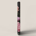 Vintage flowers bouquet. Peony, roses, anemone on dark moody background. iPhone Case Gallery Image 2