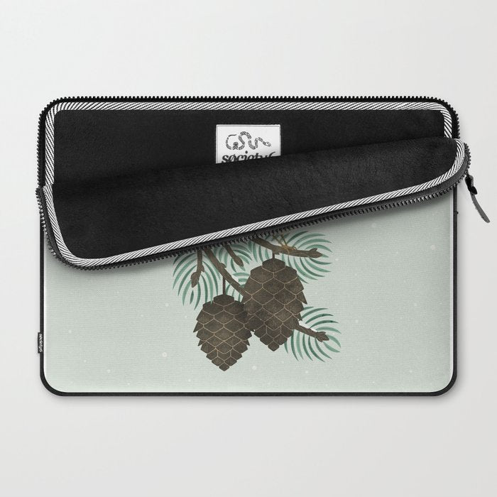 Goldcrest in the Winter Pines Laptop Sleeve Gallery Image 2