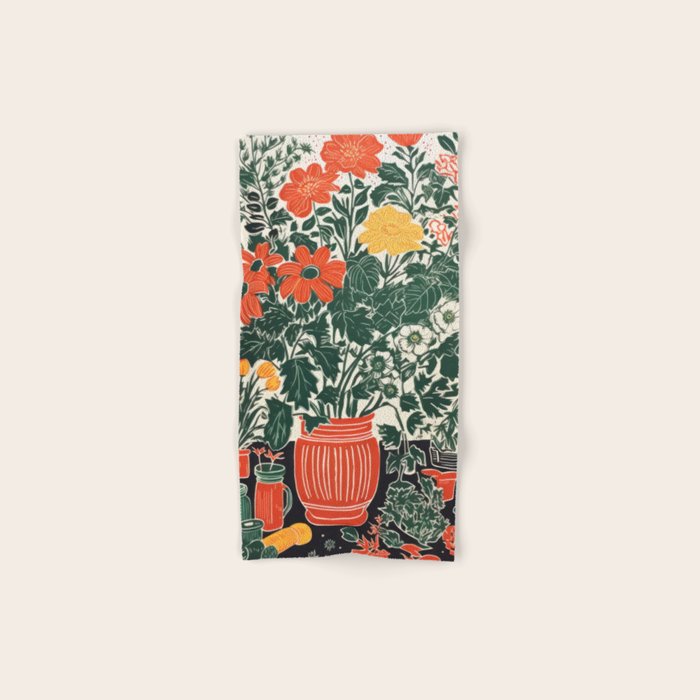 The Greenhouse Potted Garden Bath Towel Gallery Image 1