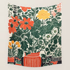 The Greenhouse Potted Garden Wall Tapestry Gallery Image 4