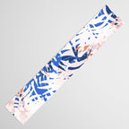Tropical palms blue and coral Table Runner Gallery Image 3