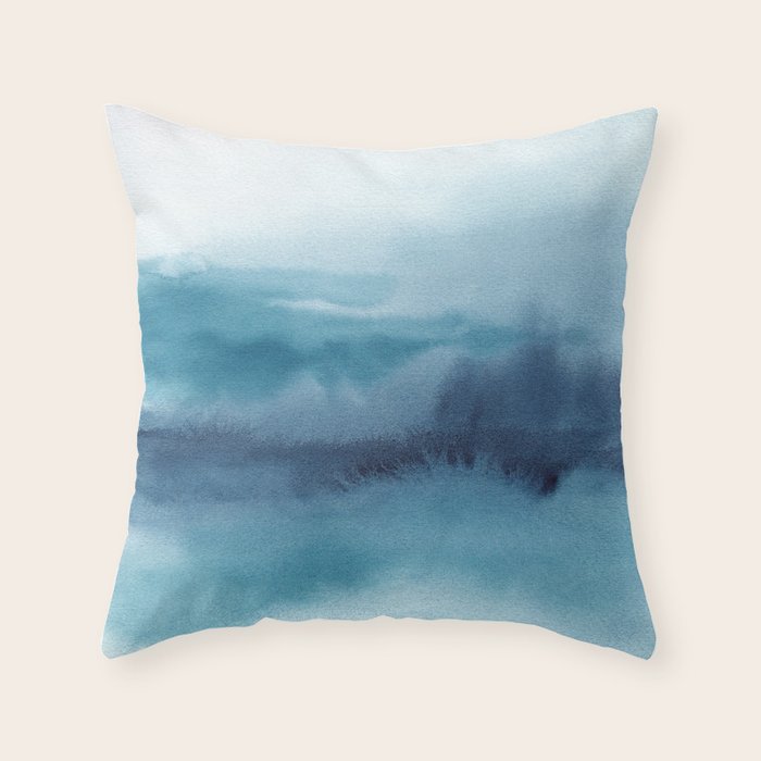 Abstract Landscape Painting Throw Pillow Gallery Image 6