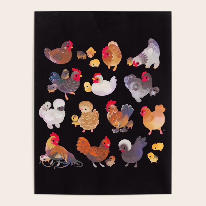 Chicken and Chick - dark Poster Gallery Image 4