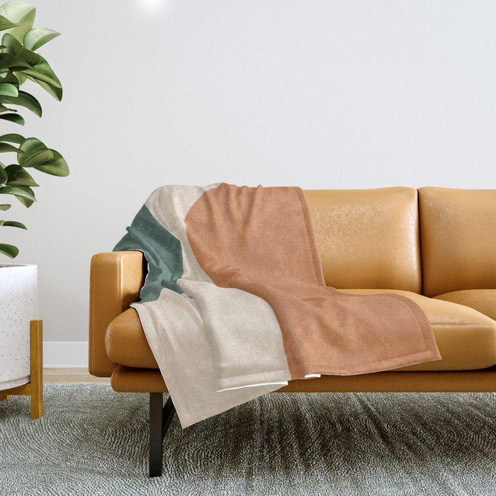 Modern Minimal Arch Abstract LXXXIX Throw Blanket Gallery Image 1