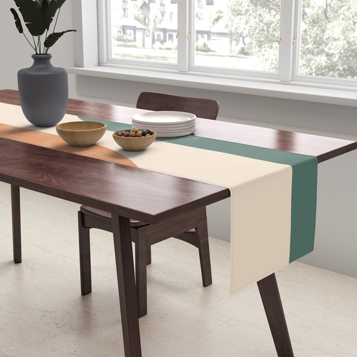 Modern Minimal Arch Abstract LXXXIX Table Runner Gallery Image 2