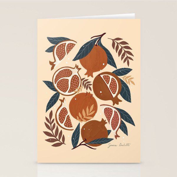 Pomegranate - Terracotta Stationery Card Gallery Image 2
