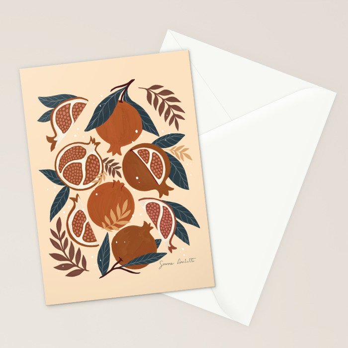 Pomegranate - Terracotta Stationery Card Gallery Image 2