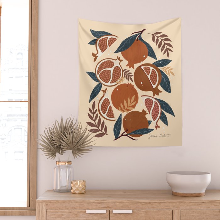 Pomegranate - Terracotta Wall Tapestry Gallery Image 2