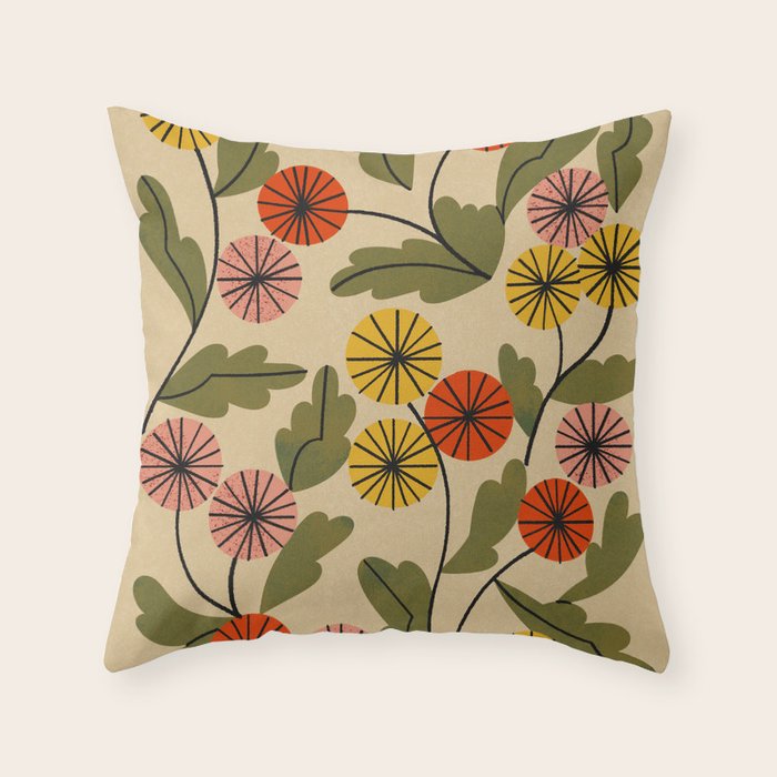 Autumn Mums Throw Pillow Gallery Image 1