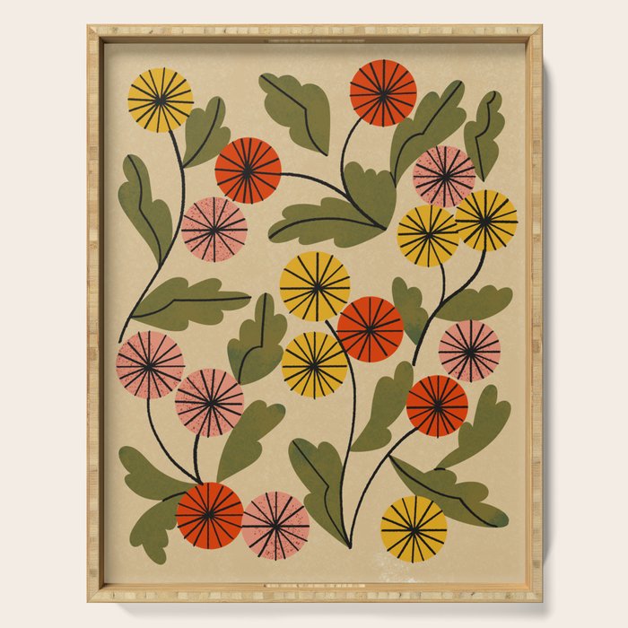Autumn Mums Serving Tray Gallery Image 1