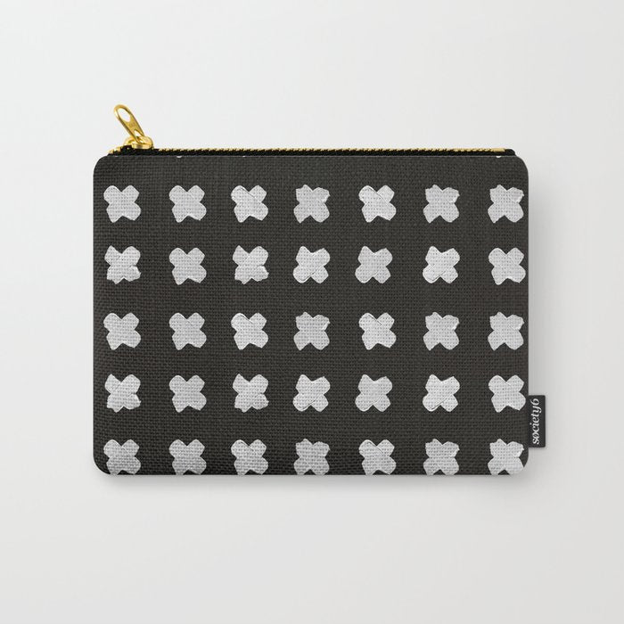 X Grid - White on Black Carry All Pouch Gallery Image 1