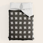 X Grid - White on Black Comforter Gallery Image 6