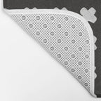 X Grid - White on Black Bath Mat Gallery Image 2