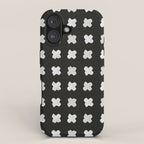 X Grid - White on Black iPhone Case Gallery Image 1