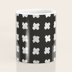 X Grid - White on Black Coffee Mug Gallery Image 4
