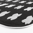 X Grid - White on Black Bath Mat Gallery Image 3