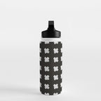 X Grid - White on Black Water Bottle Gallery Image 3