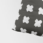 X Grid - White on Black Pillow Sham Gallery Image 4