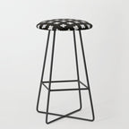 X Grid - White on Black Stool Gallery Image 1