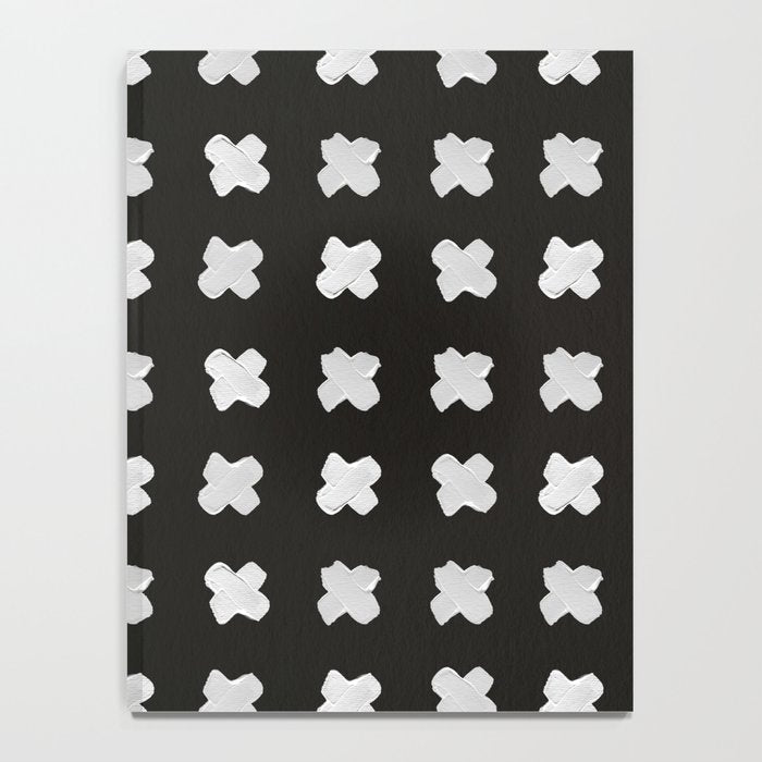 X Grid - White on Black Notebook Gallery Image 4