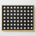 X Grid - White on Black Serving Tray Gallery Image 1
