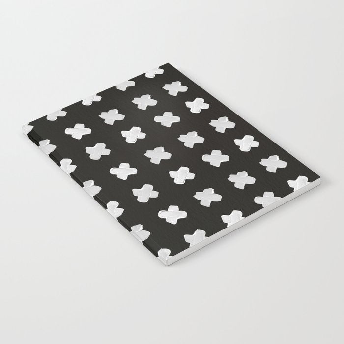 X Grid - White on Black Notebook Gallery Image 2