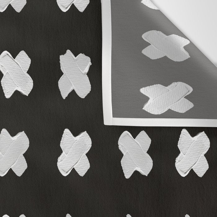 X Grid - White on Black Wall Tapestry Gallery Image 3
