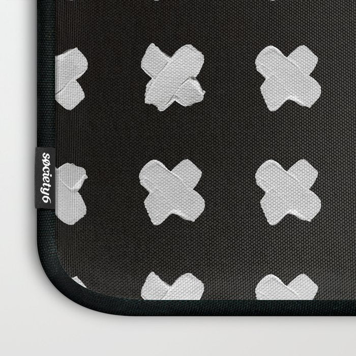 X Grid - White on Black Laptop Sleeve Gallery Image 3