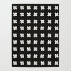 X Grid - White on Black Poster Gallery Image 4