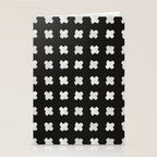 X Grid - White on Black Stationery Card Gallery Image 2